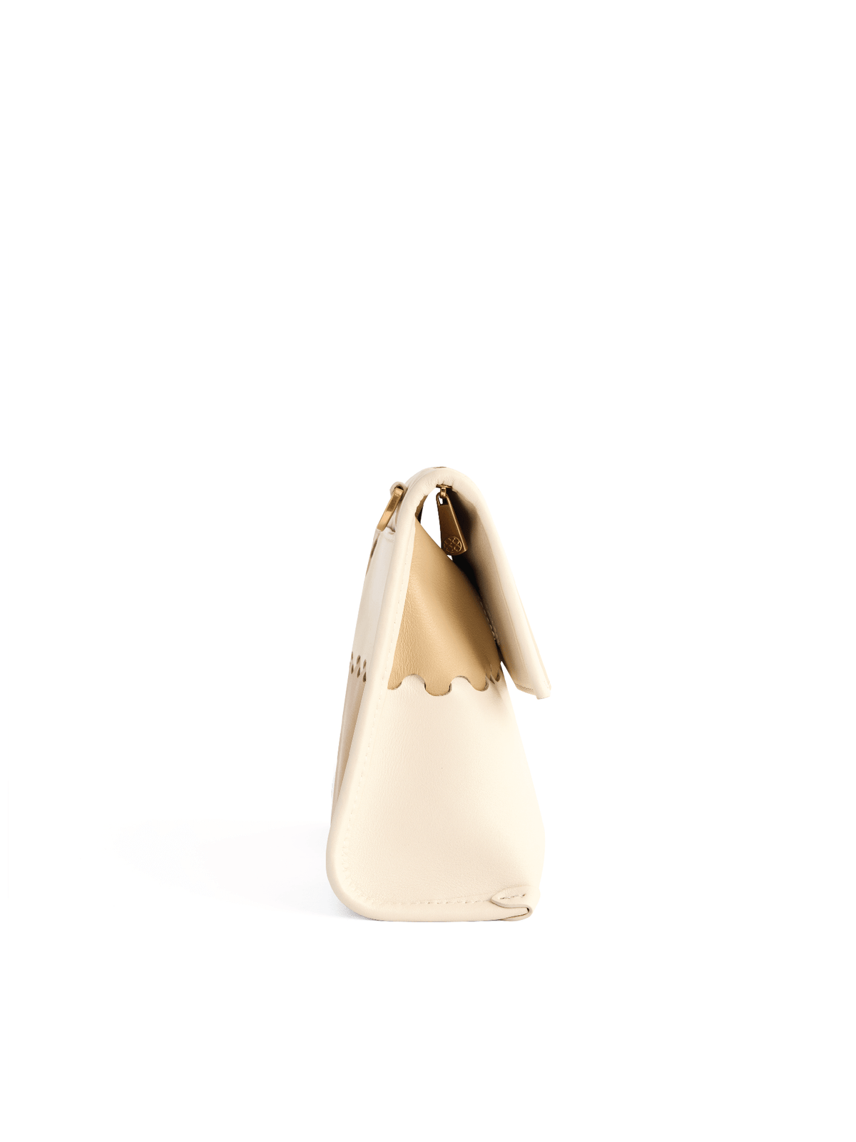 Square Stitch Messenger Bag - White/Light Brown - Bag | Orange Cube