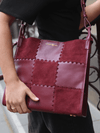 Square Stitch Tote Bag (Large) - Dark Red - Bag | Orange Cube