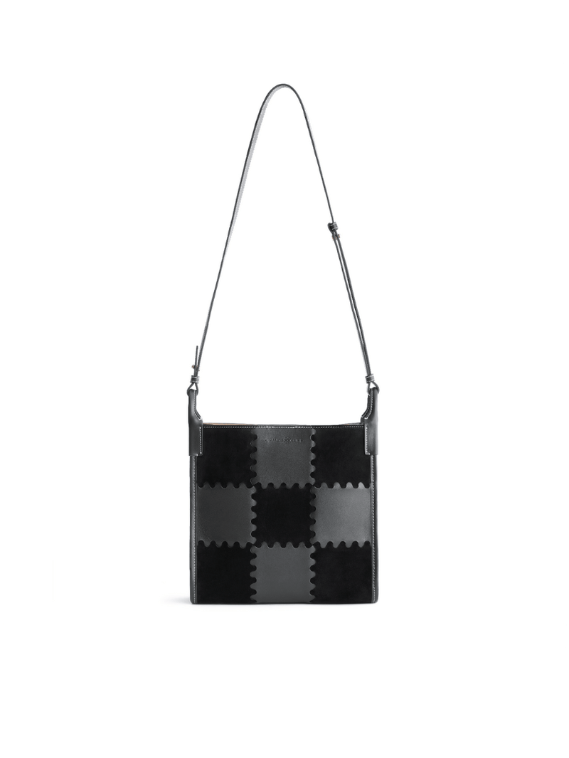 Square Stitch Tote Bag (Medium) - Black - Bag | Orange Cube