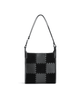 Square Stitch Tote Bag (Medium) - Black