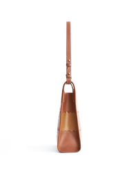 Square Stitch Tote Bag (Medium) - Brown - Bag | Orange Cube