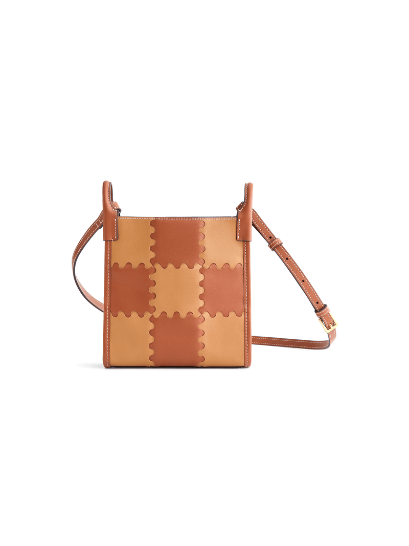 Square Stitch Tote Bag (Small) - Brown - Bag | Orange Cube