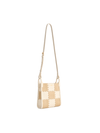 Square Stitch Tote Bag (Small) - White/Light Brown - Bag | Orange Cube