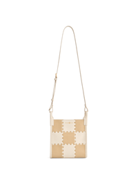 Square Stitch Tote Bag (Small) - White/Light Brown - Bag | Orange Cube