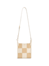 Square Stitch Tote Bag (Small) - White/Light Brown - Bag | Orange Cube