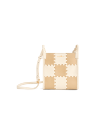 Square Stitch Tote Bag (Small) - White/Light Brown - Bag | Orange Cube