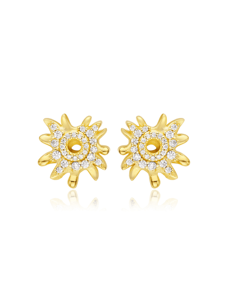 Sunflare Bloom Earrings - Earrings | Orange Cube