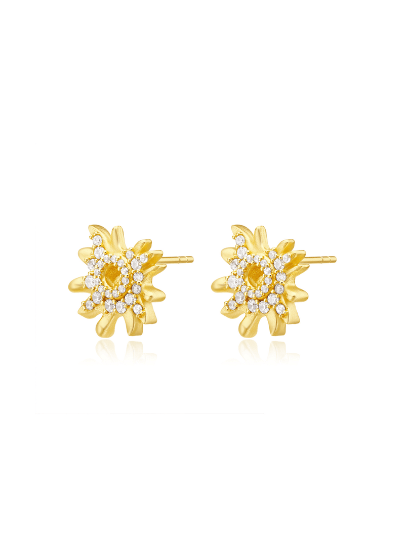Sunflare Bloom Earrings - Earrings | Orange Cube