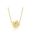 Sunflare Bloom Pendant - Necklace | Orange Cube
