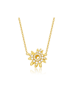 Sunflare Bloom Pendant - Necklace | Orange Cube