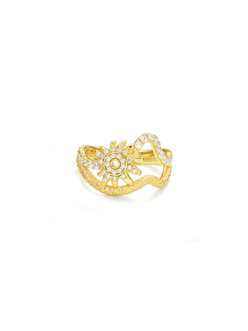Sunflare Bloom Ring - Ring | Orange Cube