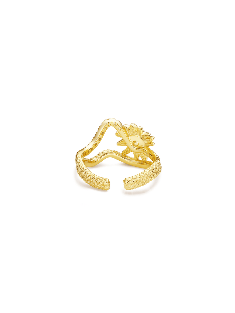 Sunflare Bloom Ring - Ring | Orange Cube