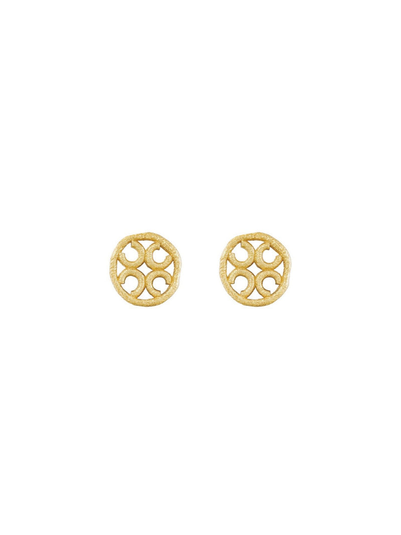 Textured Signature Studs (Pair) - Earrings | Orange Cube