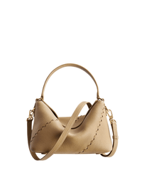 Vina Shoulder Bag - Cocoa Grey - Beige Leather Shoulder Bag | Orange Cube