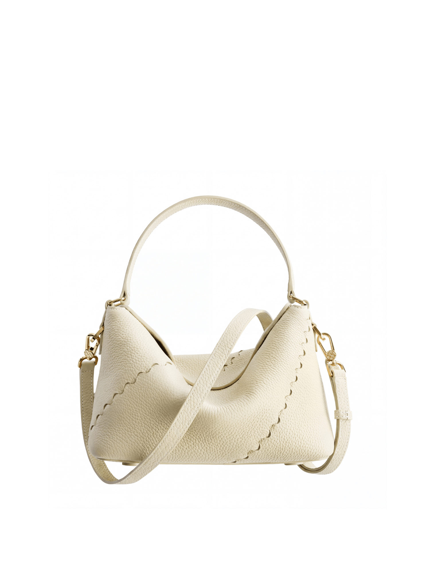 Vina Shoulder Bag - Cream - White Leather Shoulder Bag | Orange Cube