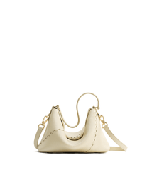 Vina Shoulder Bag - Cream - White Leather Shoulder Bag | Orange Cube