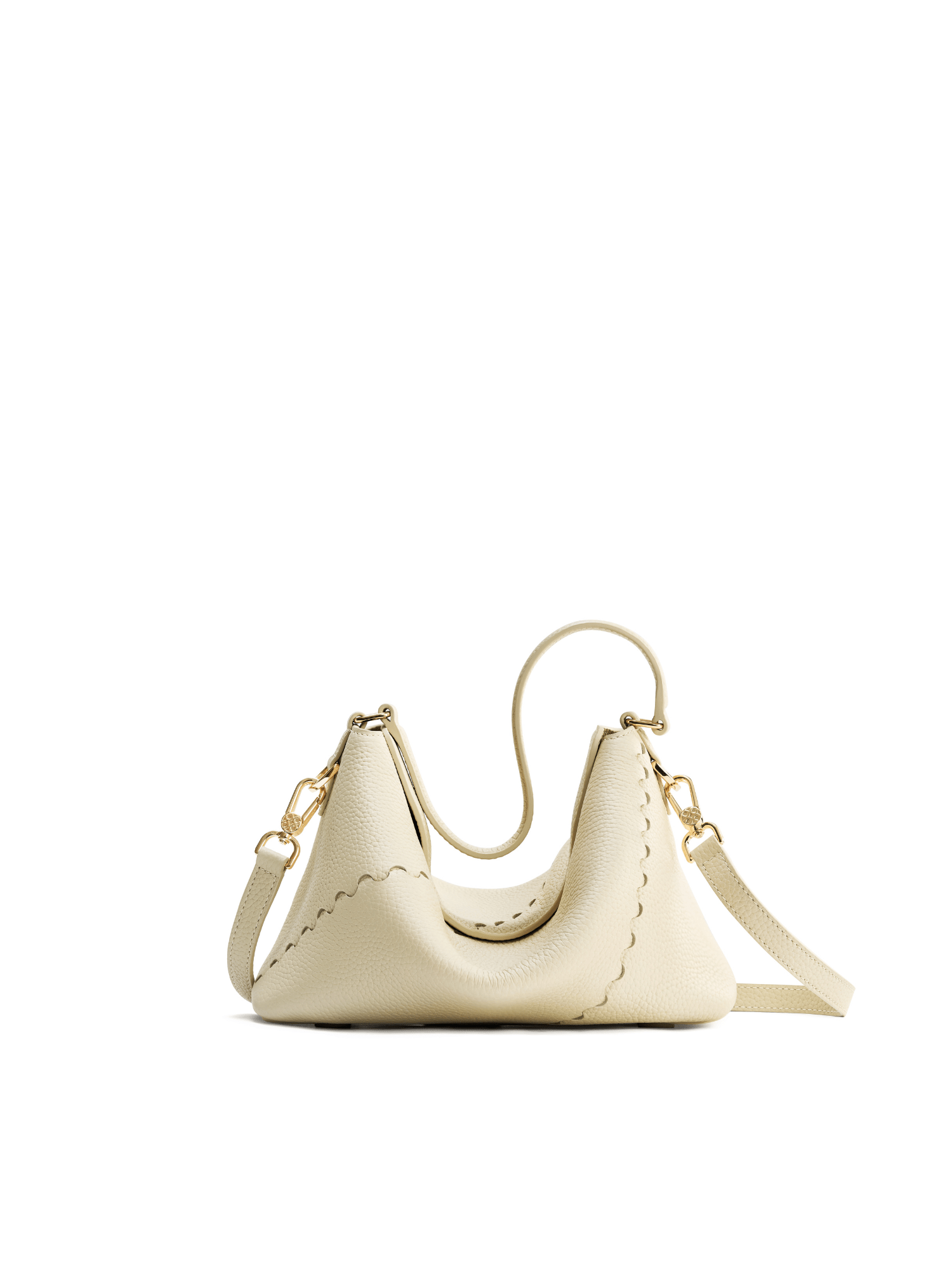 Vina Shoulder Bag - Cream - White Leather Shoulder Bag | Orange Cube