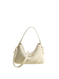 Vina Shoulder Bag - Cream - White Leather Shoulder Bag | Orange Cube