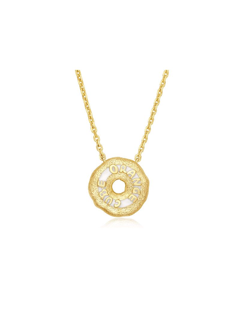 Whimsy Sugar Pendant - Necklace | Orange Cube