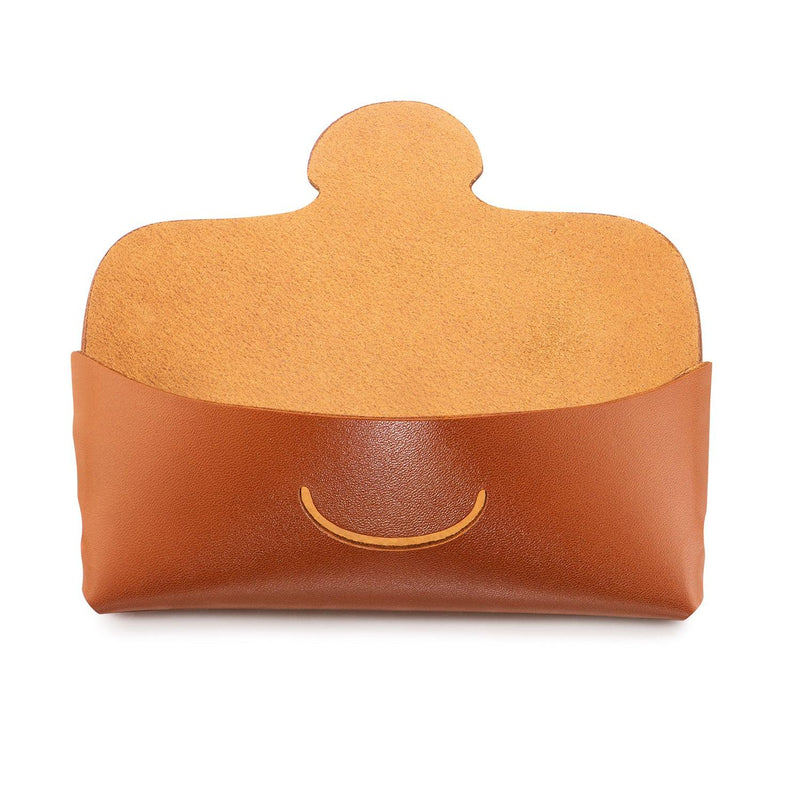 Leather Sunglasses Case - Orange Cube
