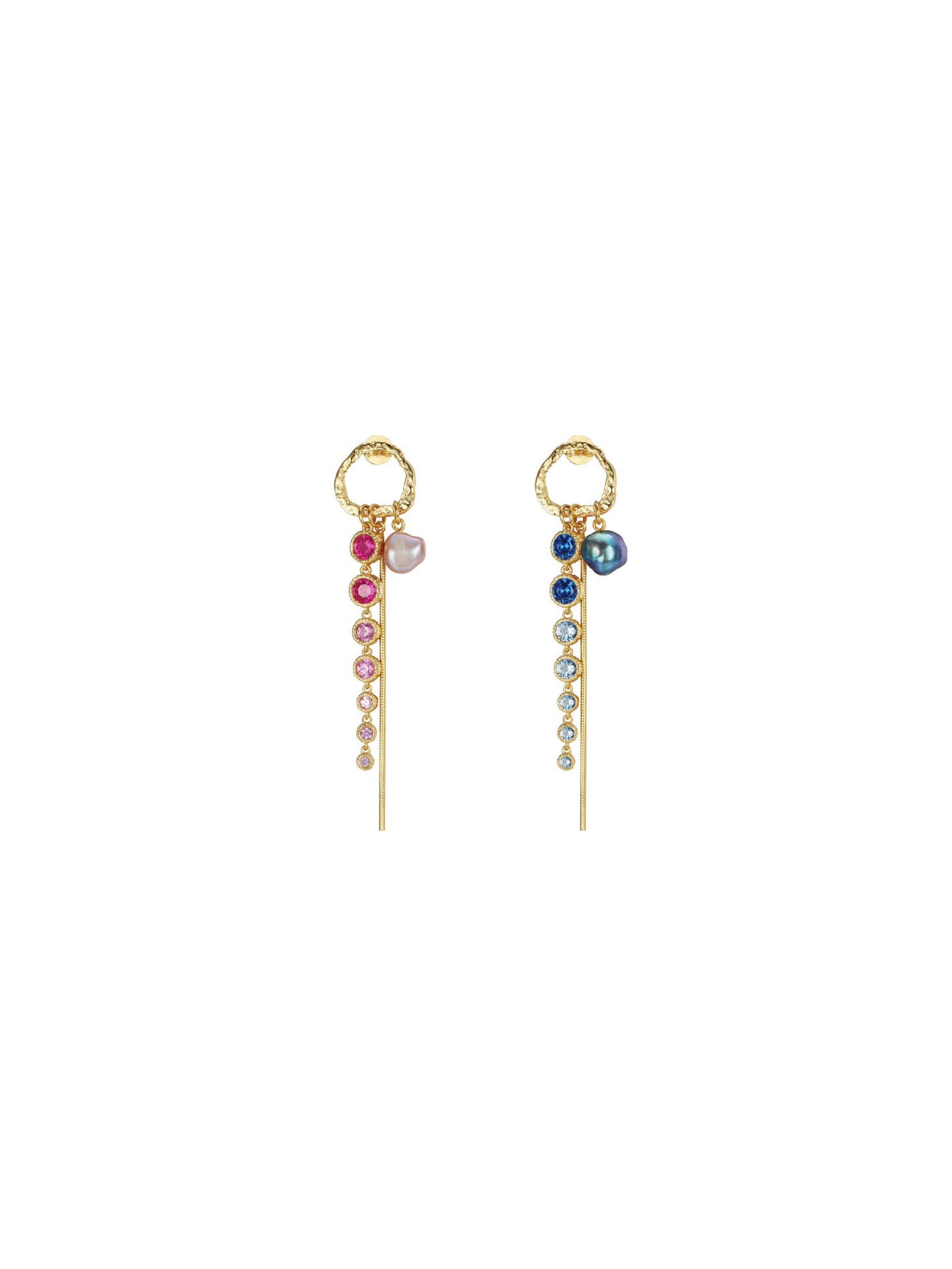 Drops of Jewels Earrings (Pair) - Orange Cube