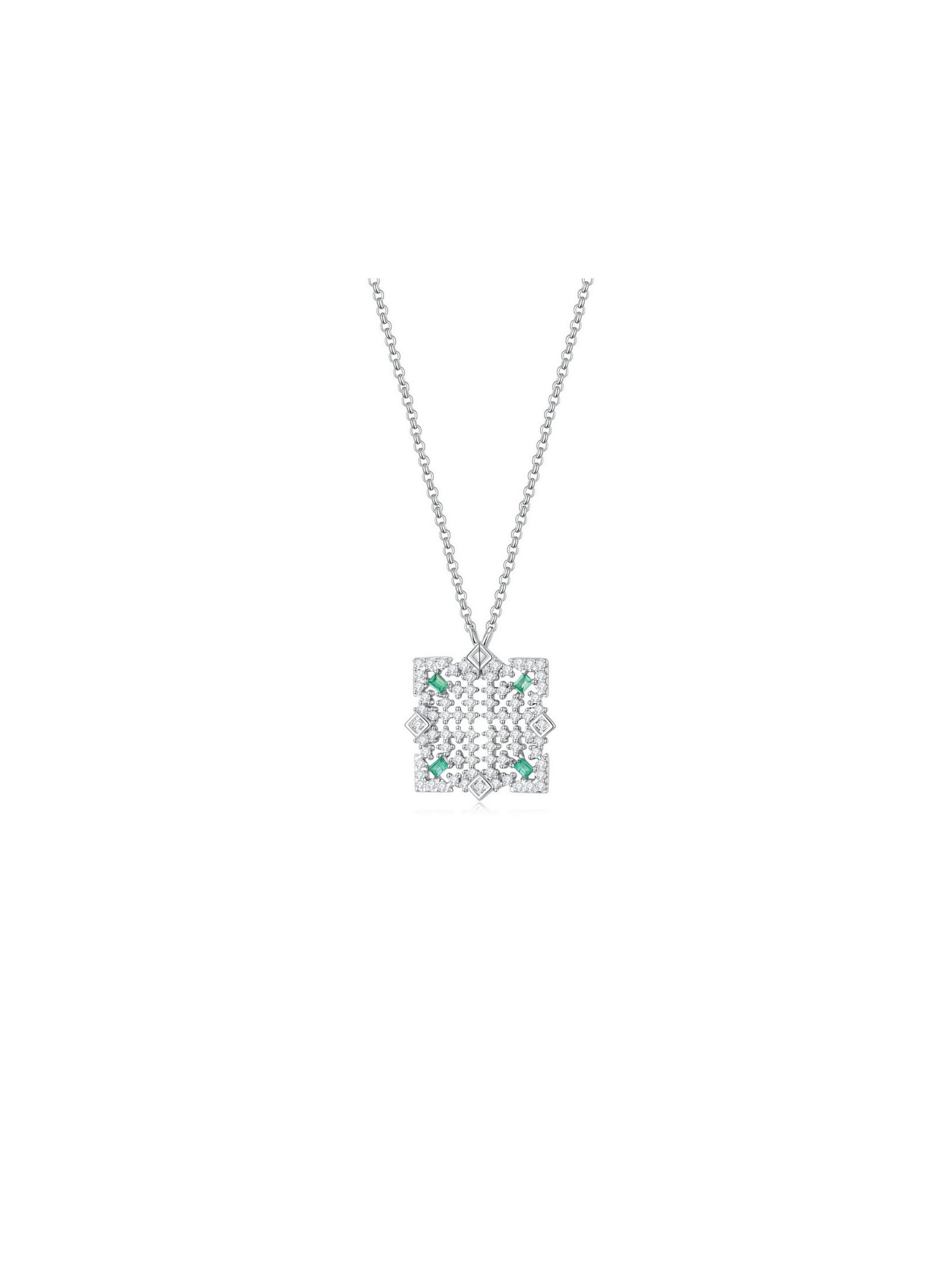 Emerald Palace Necklace (White) - Orange Cube
