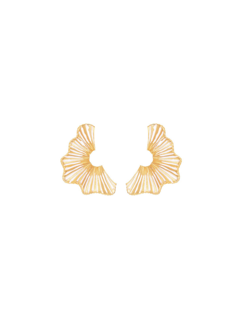 Flutter Earrings (Pair) - Orange Cube