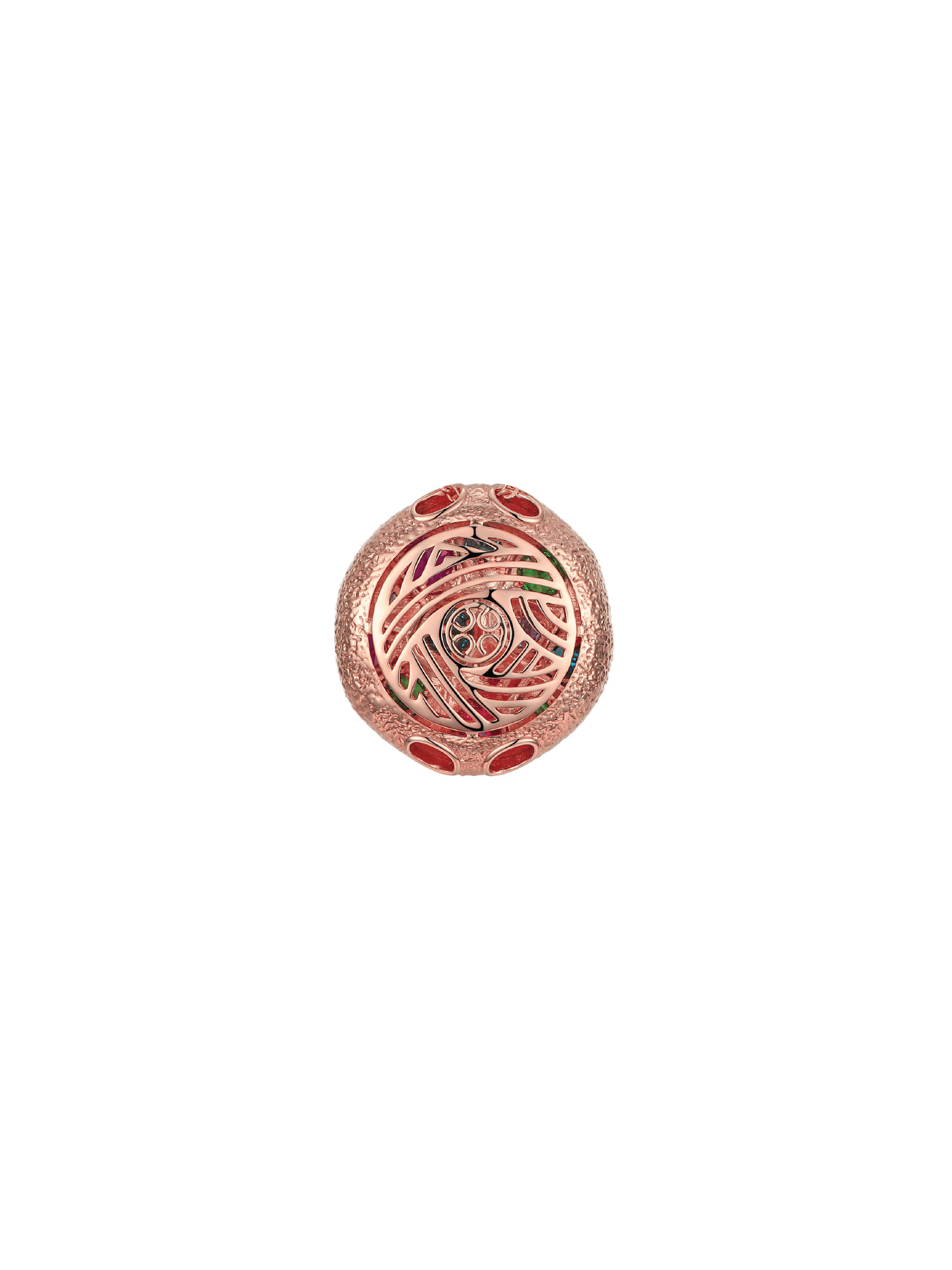 Honour Multiple Style Pendant - Small (Rose Gold) - Orange Cube