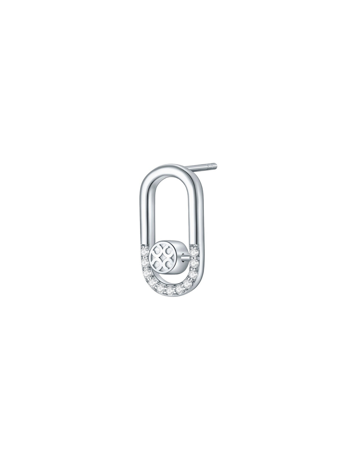 Luck Lock Earring (White) (Single)