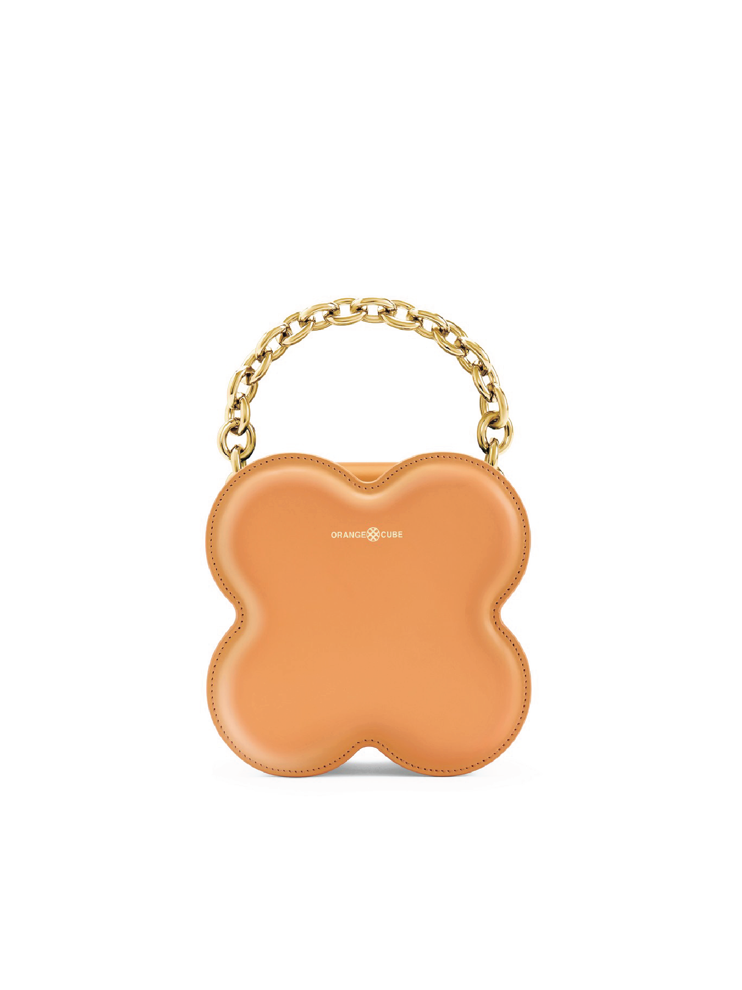 Lucky Clover Handbag - Orange (Large) - Orange Cube