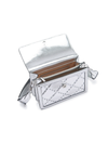 Mosaic Compact Messenger Bag - Silver - Orange Cube