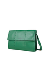 Mosaic Messenger Bag - Emerald Green - Orange Cube