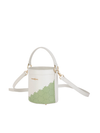Quilted Impressions Bucket Bag - Star White/ Forest Green - Orange Cube