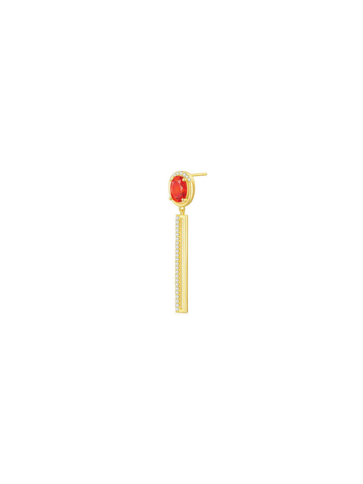 Red Bean Earrings - Red (Single)