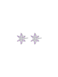 Snowflake Earrings (Pair) (White) - Orange Cube