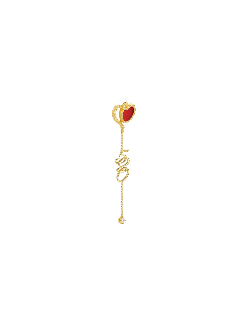 Amore Earring - Red (Single) - Earrings | Orange Cube