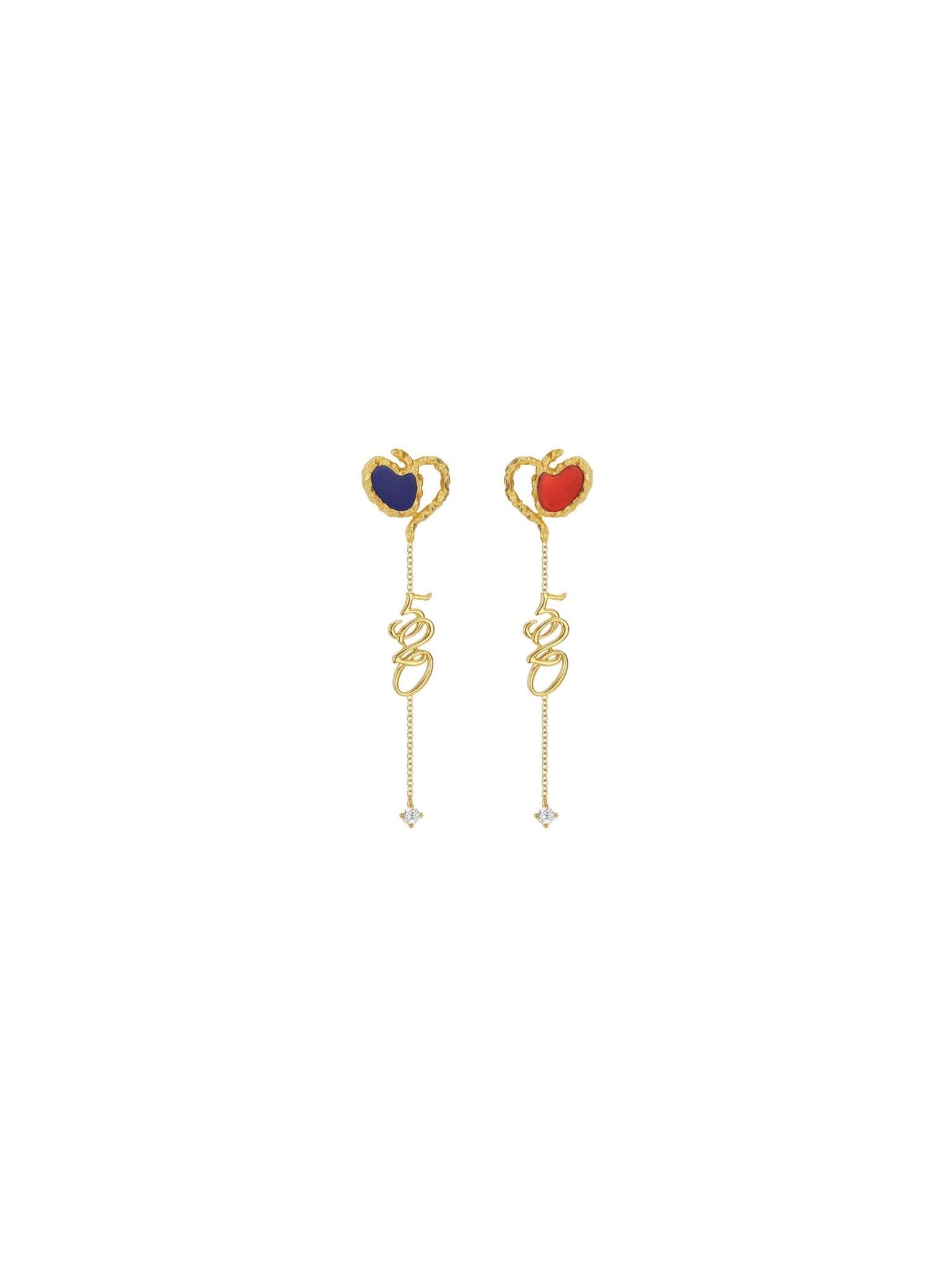 Amore Earrings (Pair) - Set | Orange Cube