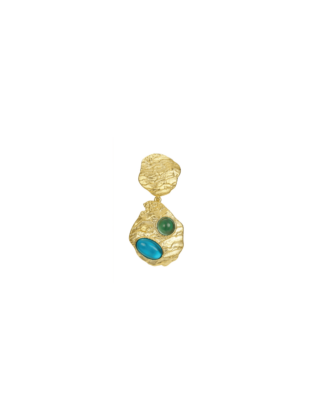 Antila Earring - Blue & Green (Single) - Earrings | Orange Cube
