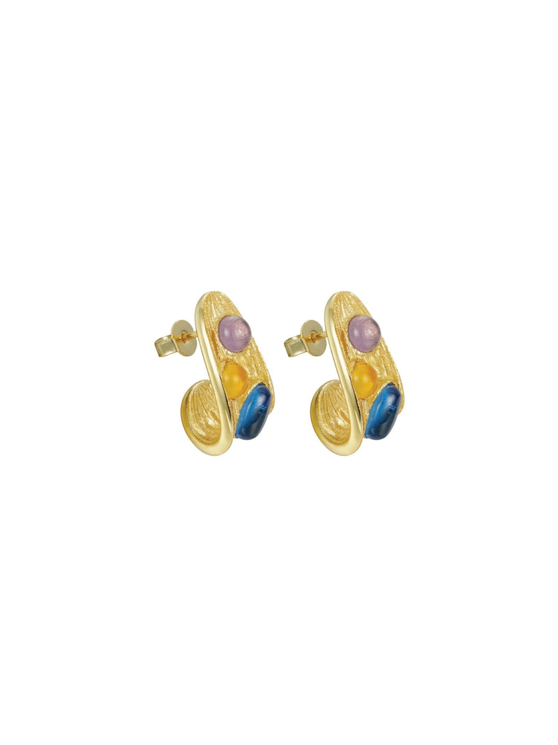 Antila Earrings - Wave (Pair) - Set | Orange Cube