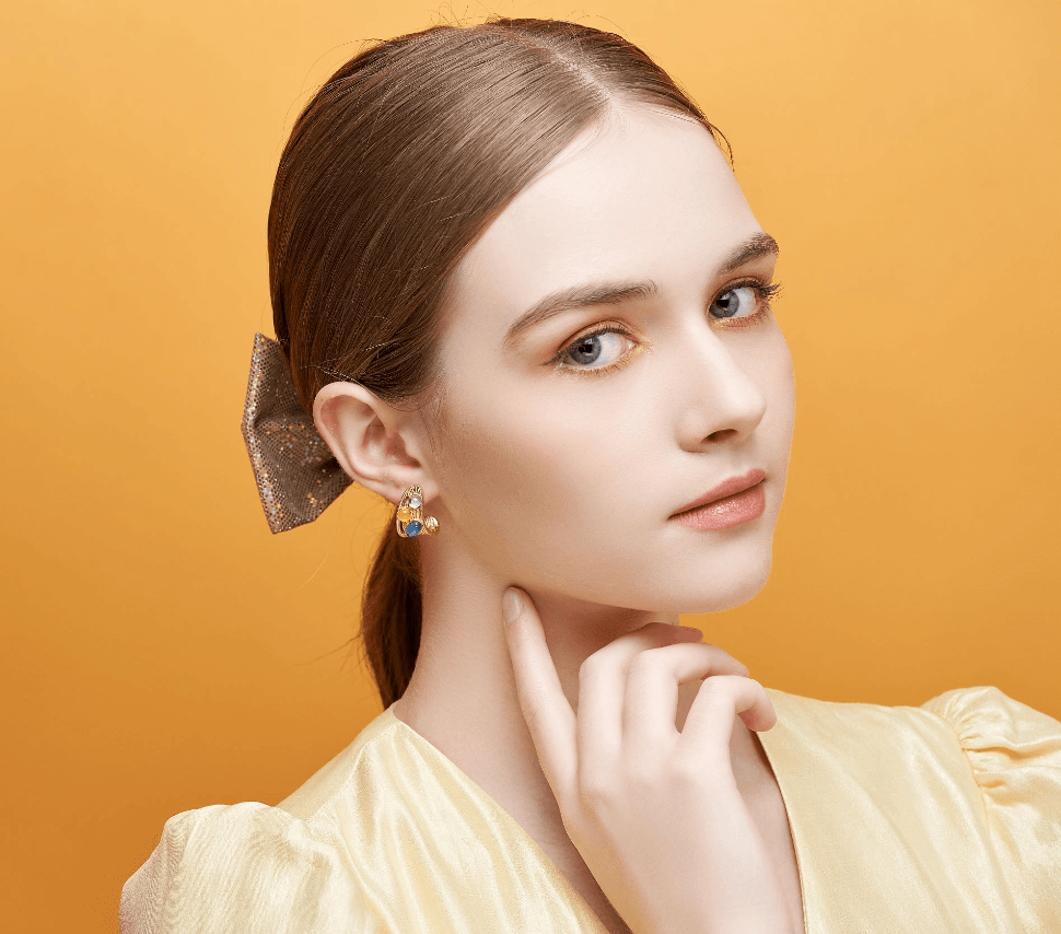 Antila Earrings - Wave (Pair) - Set | Orange Cube