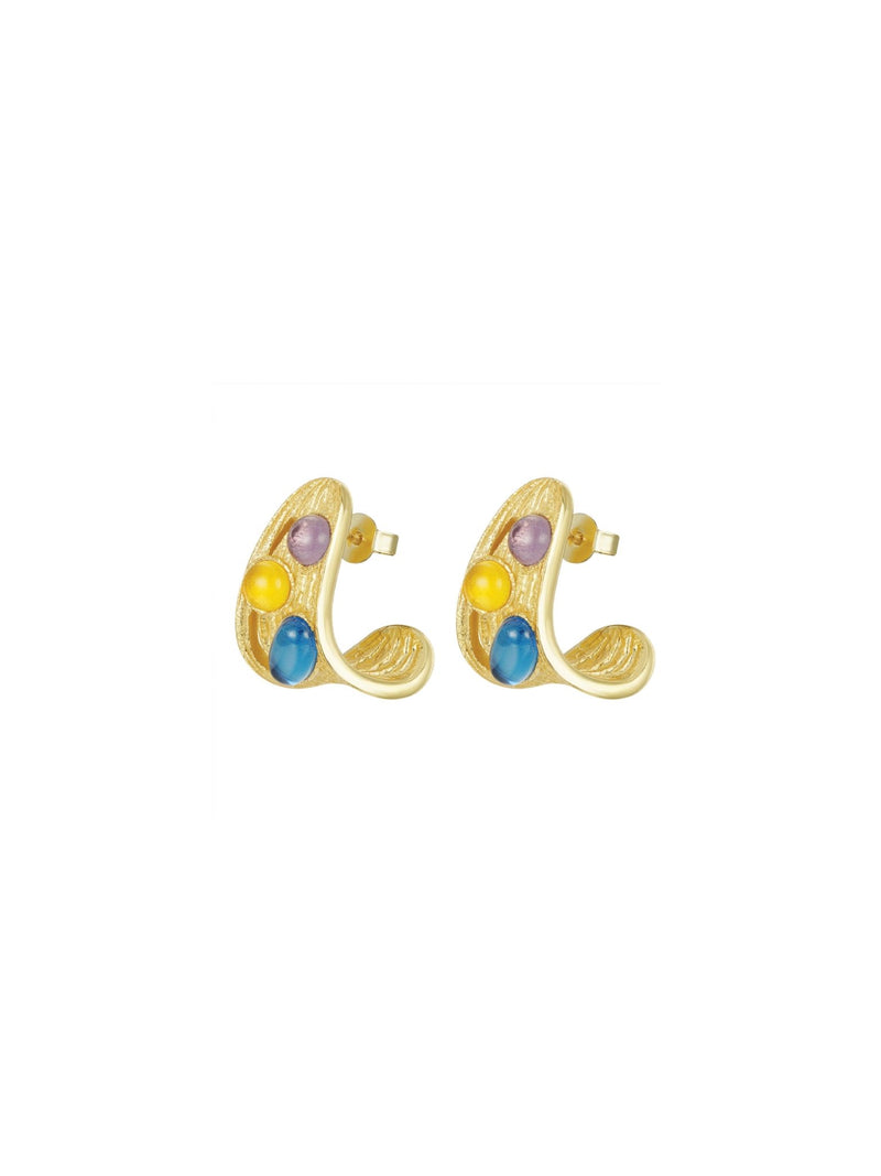 Antila Earrings - Wave (Pair) - Set | Orange Cube