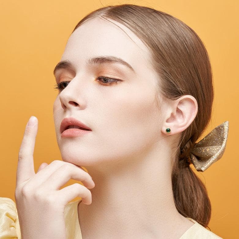 Ariel Stud - Green (Single) - Earrings | Orange Cube