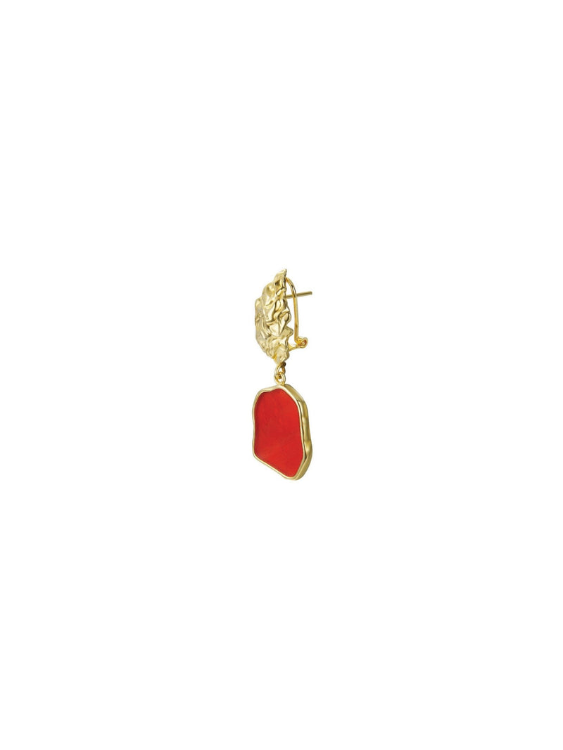 Baroque Earring - Red (Single) - Earrings | Orange Cube