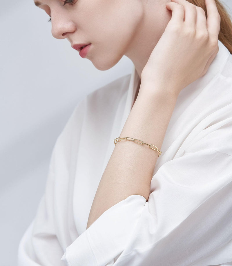 Blissful Time Bracelet - Thick Chain - Bracelet | Orange Cube