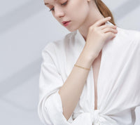 Blissful Time Bracelet - Thin Chain - Bracelet | Orange Cube