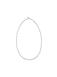 Blissful Time Necklace - Figaro Chain (White) - Necklace | Orange Cube