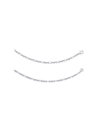 Blissful Time Necklace - Figaro Chain (White) - Necklace | Orange Cube