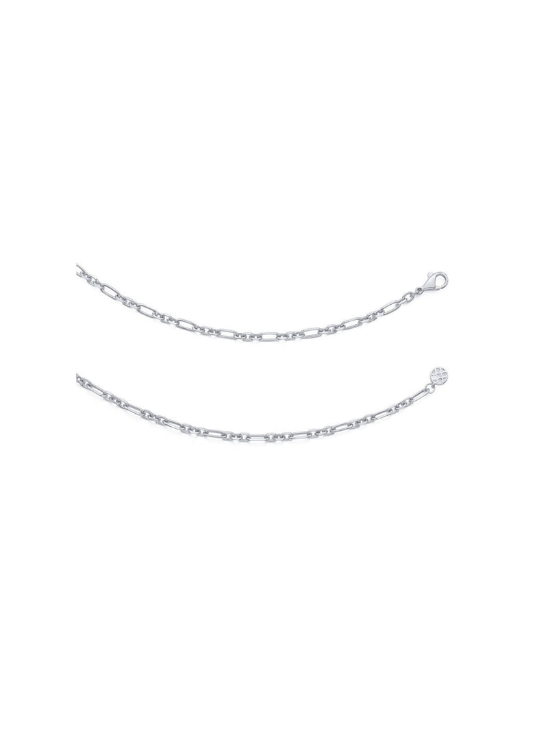 Blissful Time Necklace - Figaro Chain (White) - Necklace | Orange Cube