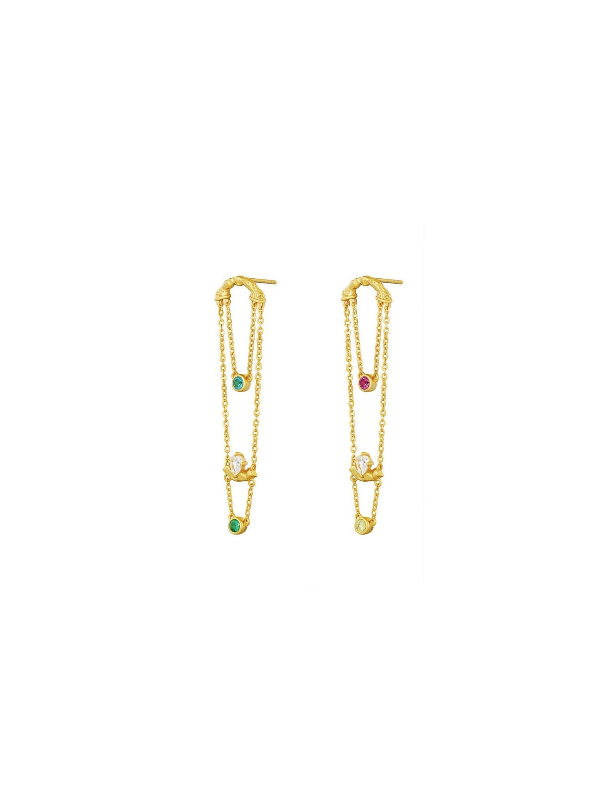 Carnival Earrings (Pair) - Set | Orange Cube