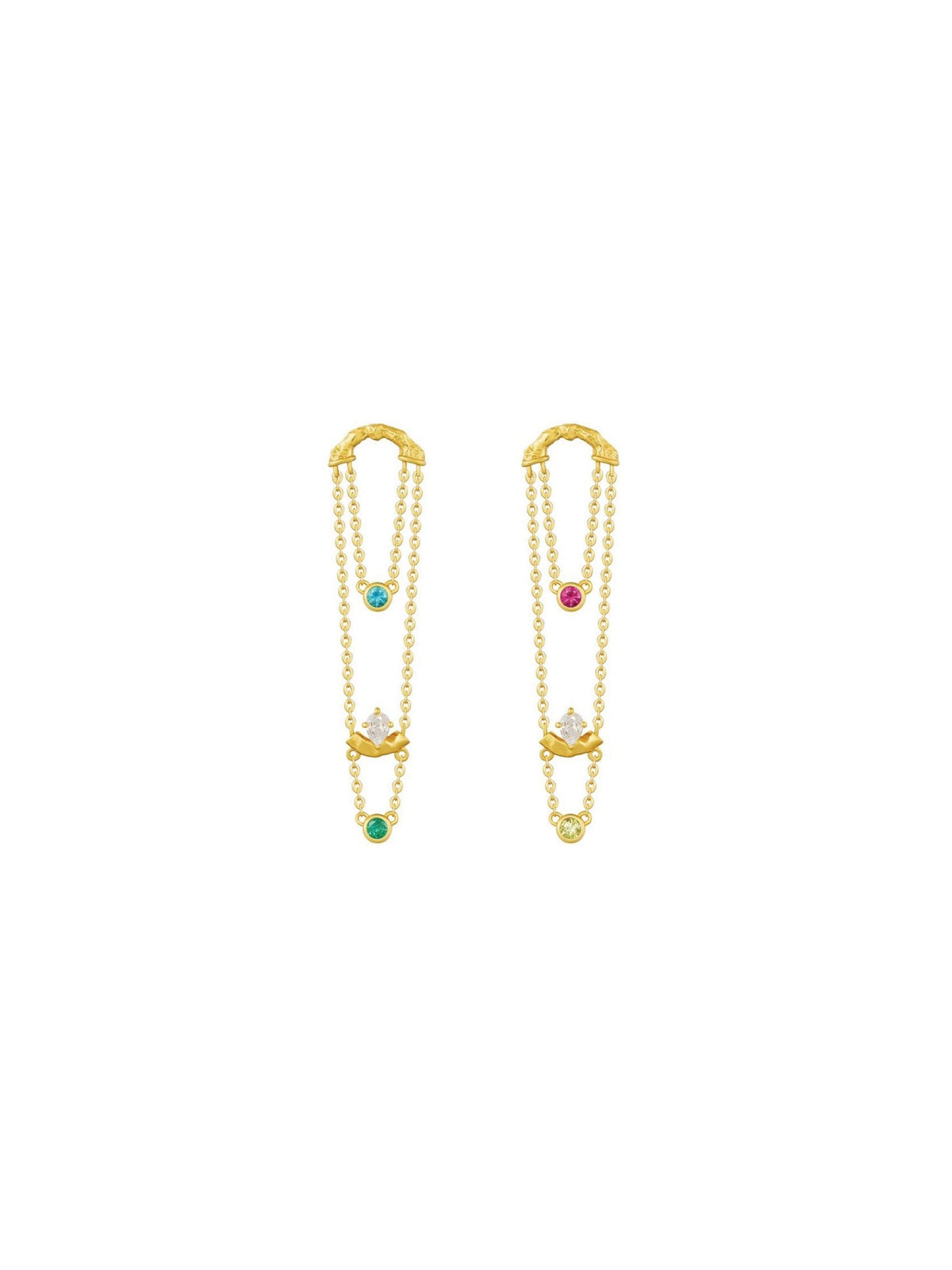 Carnival Earrings (Pair) - Set | Orange Cube